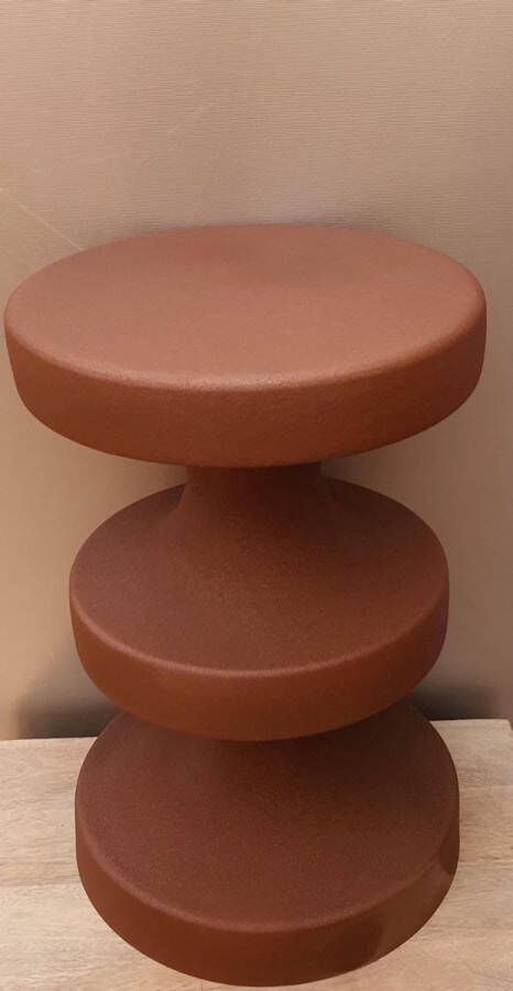 Mica Decorations Bijzettafel rond metaal roest kleur H45 x D30cm