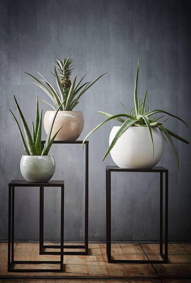 Mica Decorations Goa Bijzettafel Set 35x35x55 cm Metaal Zwart - Foto 2