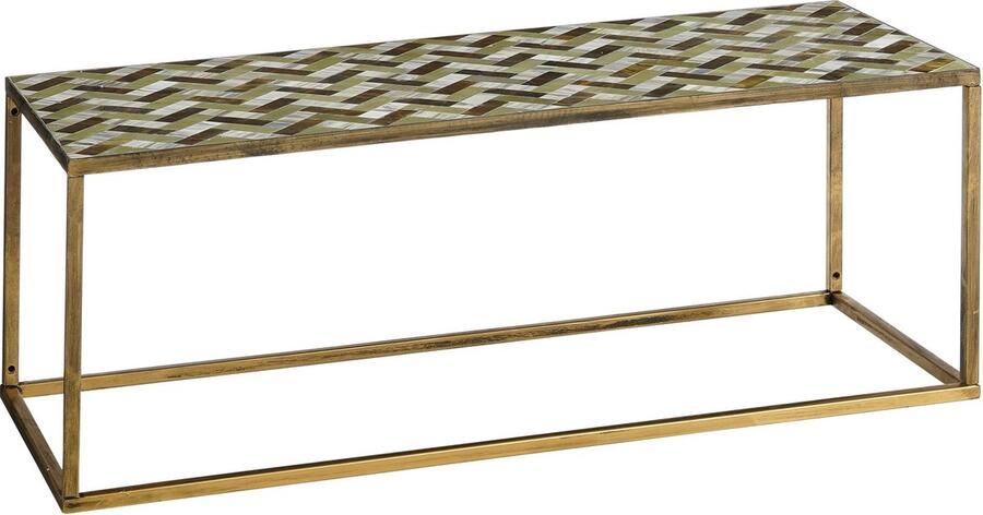 Mica Decorations Alanza Salontafel Buiten L99 x B41 x H46 cm Metaal Groen