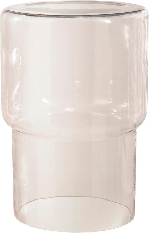 Mica Decorations Bijzettafel Ciska 30x30x44.5 cm Glas Licht Roze