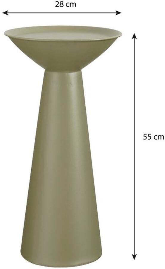 Mica Decorations Bijzettafel – Subtiel Groen (Ø28 x H54 5 cm) Stijlvol