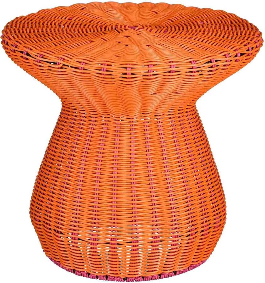 Mica Decorations Bijzettafel Tanee 38x38x35 cm Polyethyleen Oranje