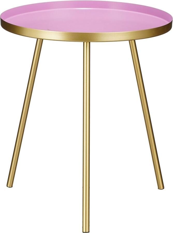 Mica Decorations Bijzettafel Tatum 40x40x50 cm Ijzer Roze