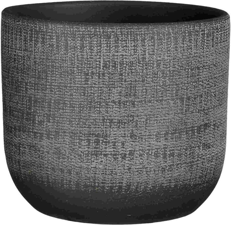 Mica Decorations Bloempot Florian 22x22x20 cm Terracotta Donker Grijs