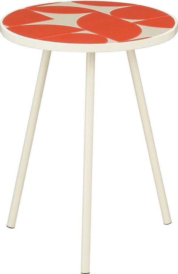 Mica Decorations Bologna Bijzettafel Buiten H51 x Ø39 cm Metaal Rood