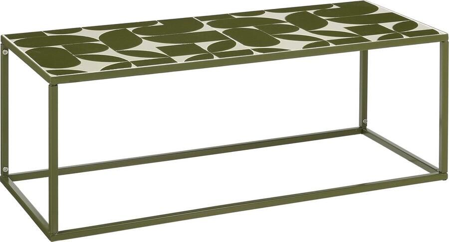 Mica Decorations Bologna Salontafel Buiten L99 x B41 x H46 cm Metaal Donkergroen