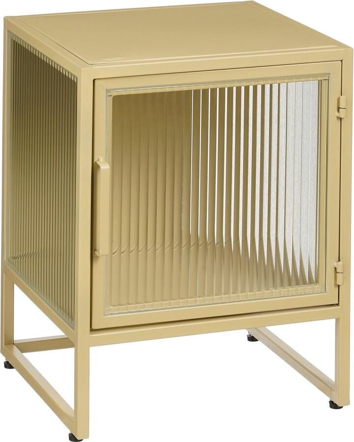 Mica Decorations Clifton Opbergkast met Deuren L38 x B35 x H50 cm Metaal Beige