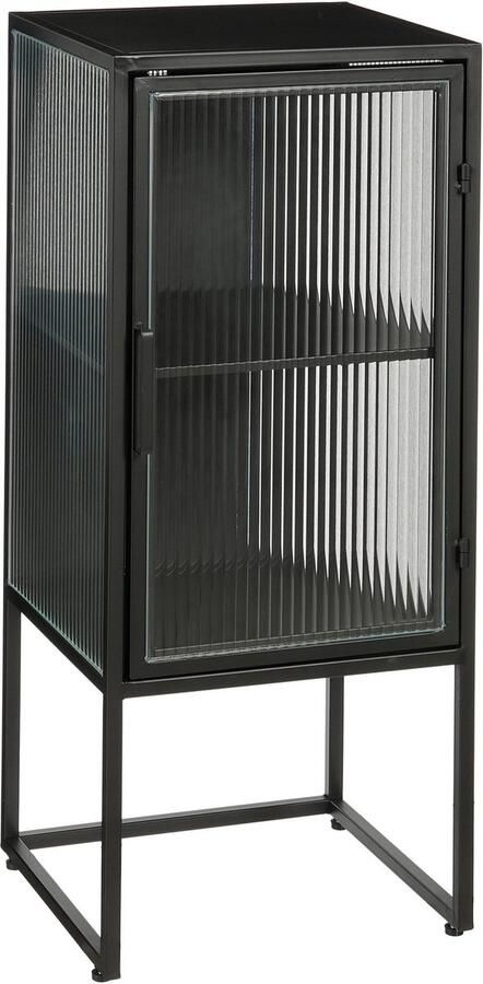 Mica Decorations Clifton Opbergkast met Deuren L38 x B35 x H90 cm Metaal Zwart