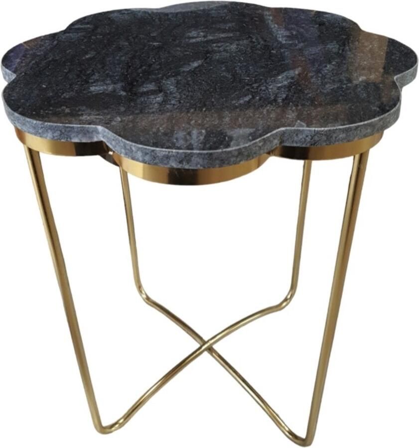 Mica Decorations Coco Bijzettafel marmer zwart FFC 100% H56xD47cm
