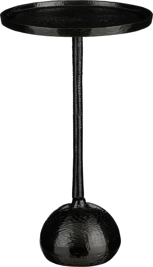 Mica Decorations Colin Bijzettafel H58 x Ø34 cm Gerecycled Aluminium 100% FSC Zwart