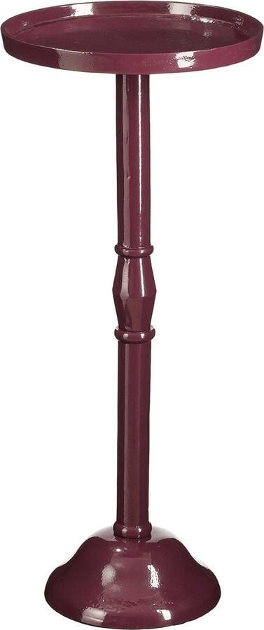 Mica Decorations Duco Bijzettafel H58 x Ø25 cm Gerecycled Aluminium FSC 100% Donkerpaars