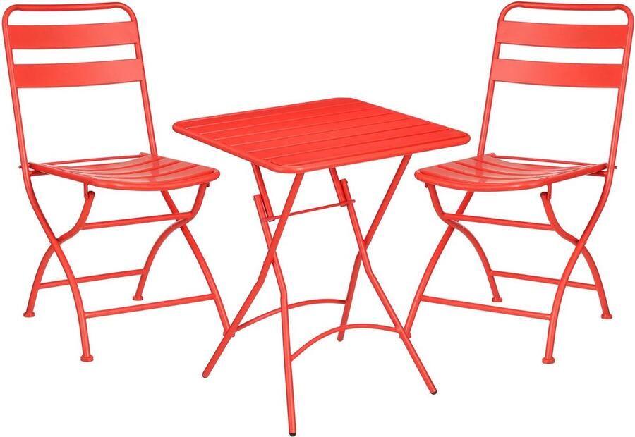 Mica Decorations Evita Bistroset Set van 3 Metaal Rood
