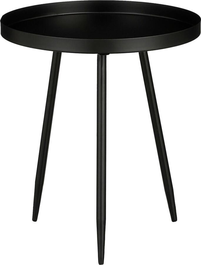 Mica Decorations Flores Bijzettafel H38 x Ø34 cm Metaal Zwart