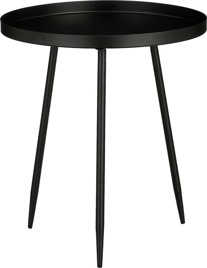 Mica Decorations Flores Bijzettafel H44 x Ø40 cm Metaal Zwart