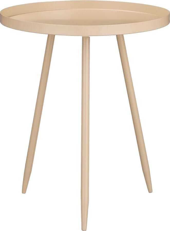 Mica Decorations Flores Bijzettafel H49 x Ø42 cm Metaal Beige