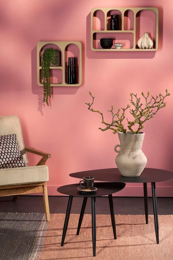 Mica Decorations Frati Wandkast L60 x B15 x H38 cm MDF FSC 100% Taupe