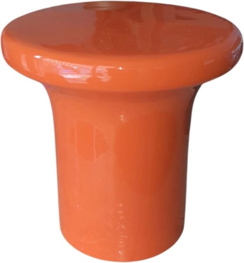 Mica Decorations Fynn bijzettafel oranje H39 5 x D37 5cm
