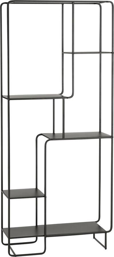 Mica Decorations Jules Open kast L76 x B30 x H178 cm Metaal Zwart - Foto 2