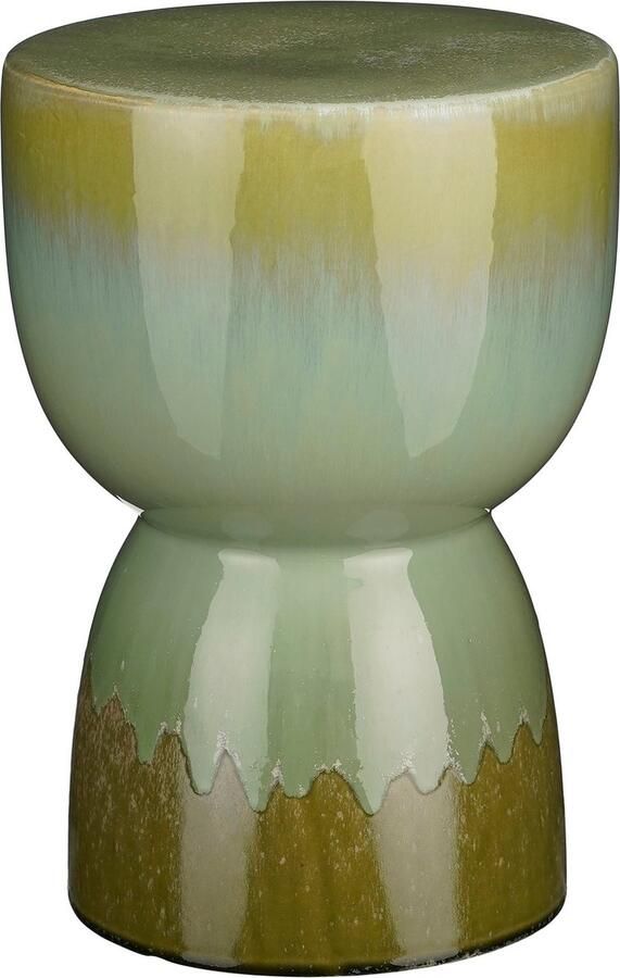 Mica Decorations Lucien Bijzettafel H37 x Ø26 cm Keramiek Groen