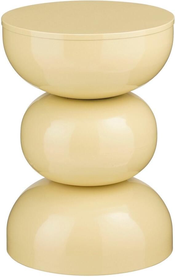 Mica Decorations Luna Bijzettafel H46 x Ø32 cm IJzer Beige