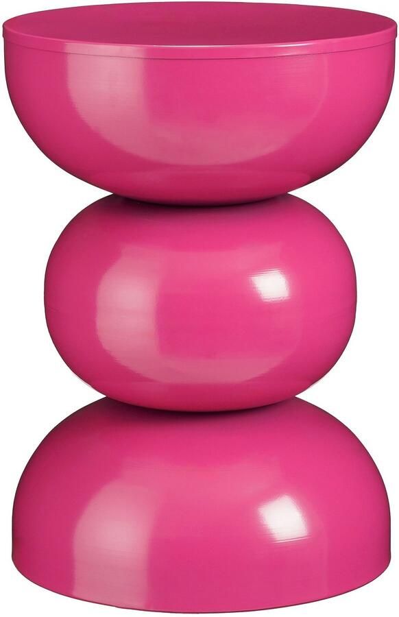 Mica Decorations Luna Bijzettafel H46 x Ø32 cm IJzer Fuchsia