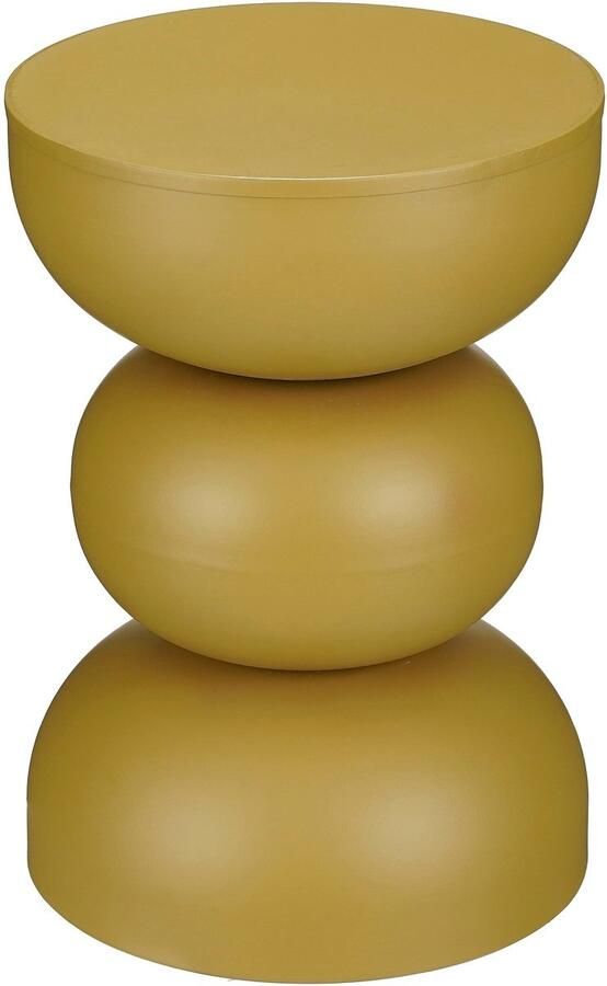 Mica Decorations Luna Bijzettafel H46 x Ø32 cm IJzer Okergeel