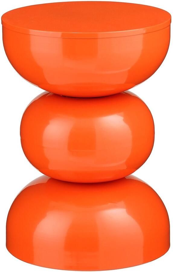 Mica Decorations Luna Bijzettafel H46 x Ø32 cm IJzer Oranje