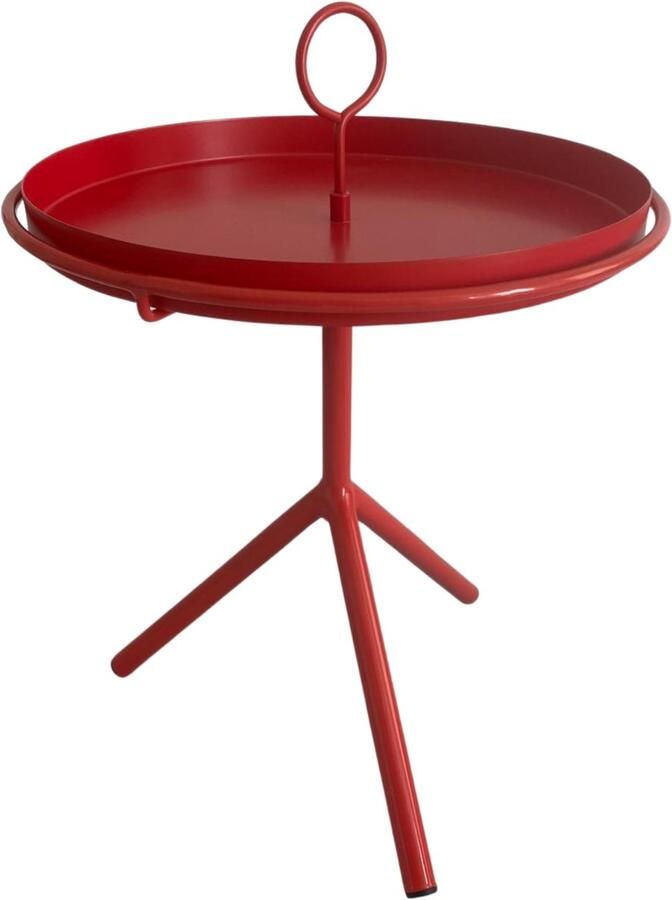 Mica Decorations Mica Aston Side Table Rood Afneembaar Dienblad 41 5x30 5 cm