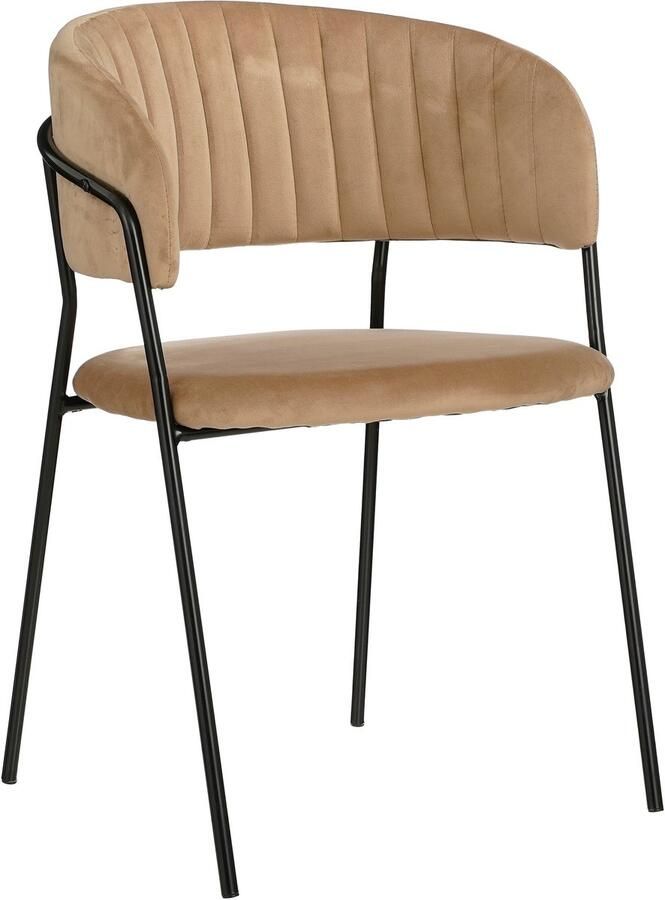 Mica Decorations Moony Eetkamerstoel Velvet Beige