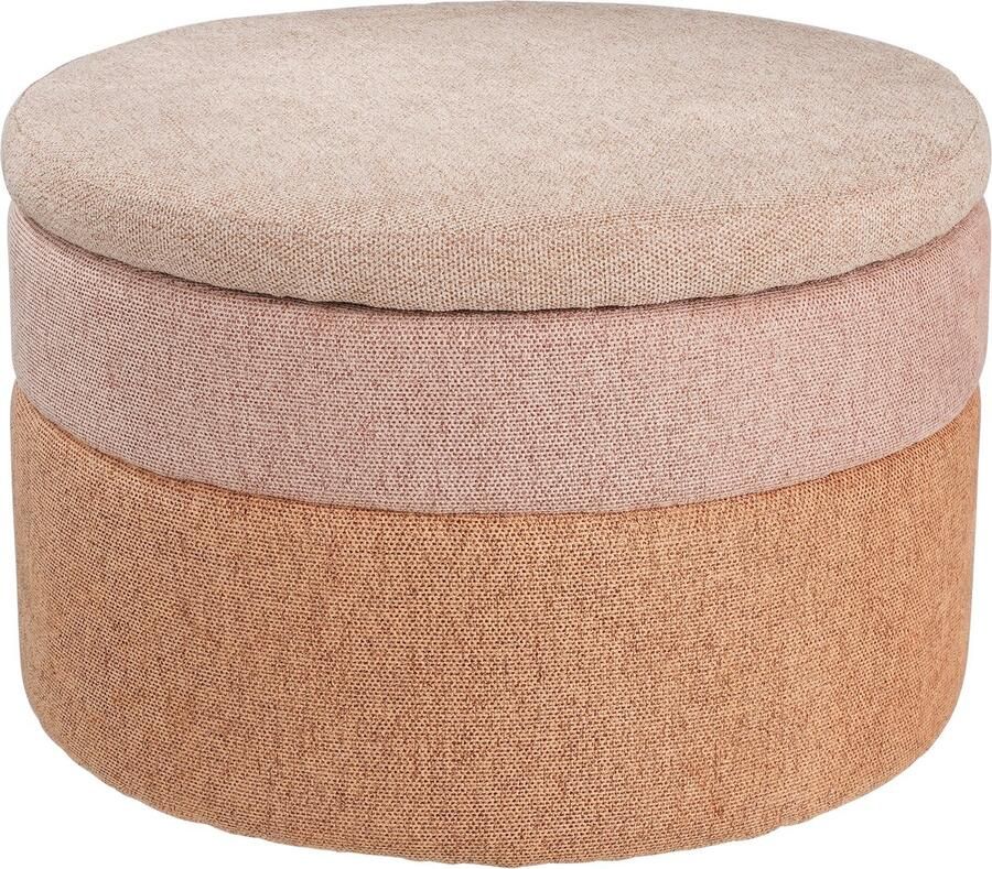 Mica Decorations Opbergpoef H40 x Ø59 cm Roze