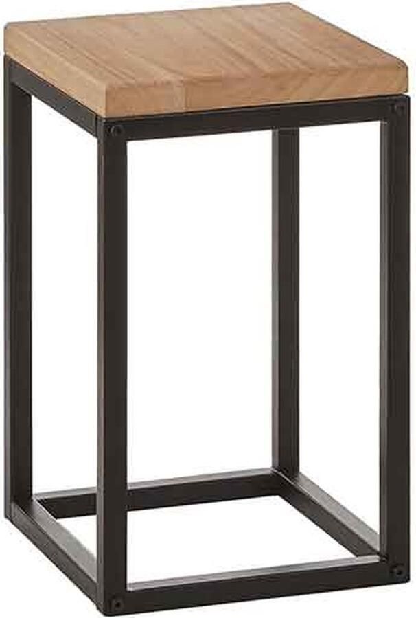 Mica Decorations Oskar Bijzettafel H42 x Ø25 cm Metaal Set van 2 Zwart