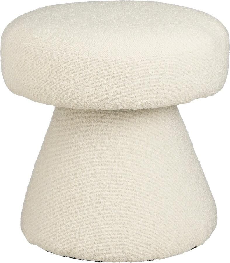 Mica Decorations Poef H46 x Ø49 cm Off White