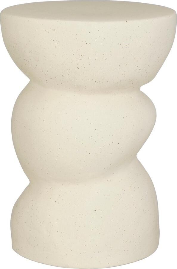 Mica Decorations Screw Bijzettafel L26 x B26 x H37 cm Keramiek Off White