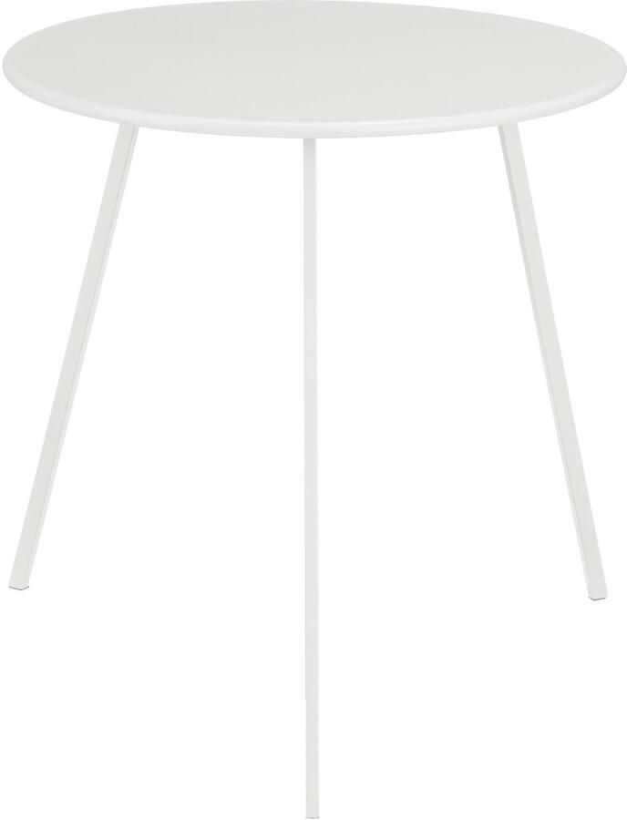 Mica Decorations Seatle Bijzettafel Buiten H50 x Ø50 cm Metaal Wit