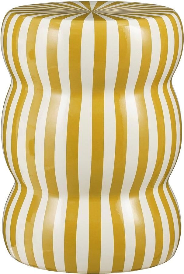 Mica Decorations Skipper Bijzettafel H44 x Ø32 cm Keramiek Crème Oker