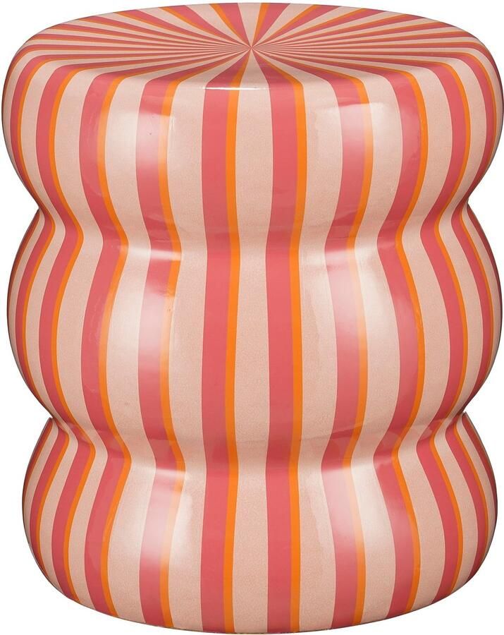 Mica Decorations Skipper Bijzettafel H44 x Ø32 cm Keramiek Roze Oranje