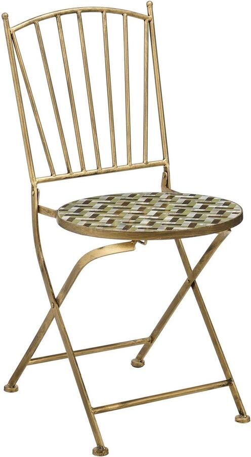 Mica Decorations Tuinstoel Alanza 40x51x87 cm Ijzer Groen