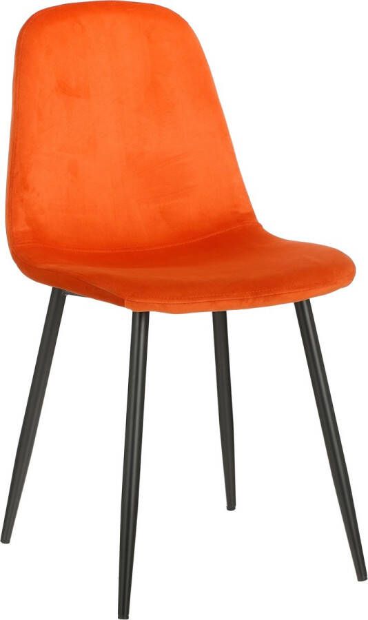 Mica Decorations Montelli Eetkamerstoel Velvet Oranje