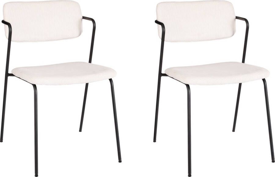 Mica Decorations Nanet Eetkamerstoel Set van 2 Off-white