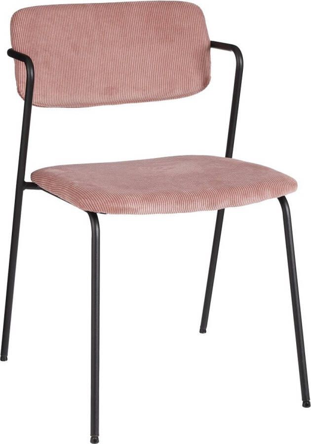 Mica Decorations Nanet Eetkamerstoel Velvet Roze