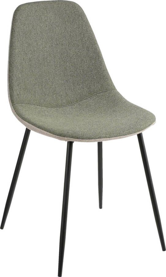 Mica Decorations Tallos Eetkamerstoel Gerecycled Polyester Groen Beige