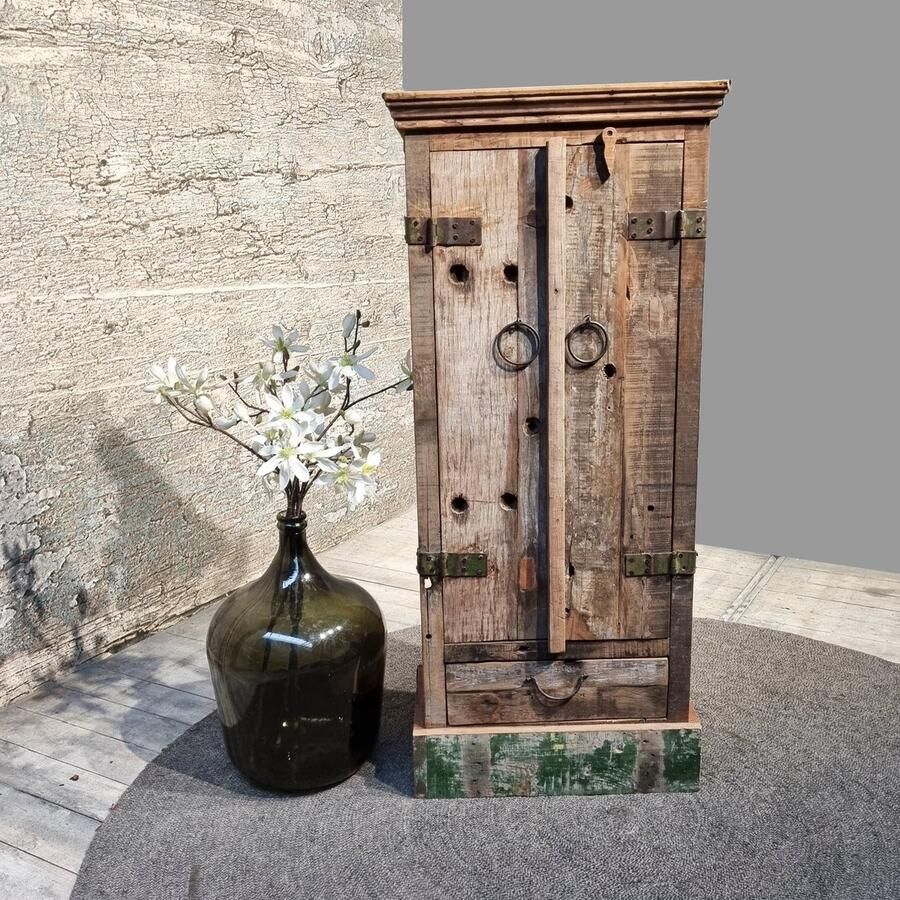 Mijn Stijl Wonen Houten kast Uniek design 2 deurs 1 lade