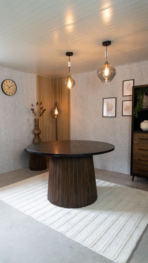 Mijn Stijl Wonen Ronde Eettafel met Marmeren blad 130 cm