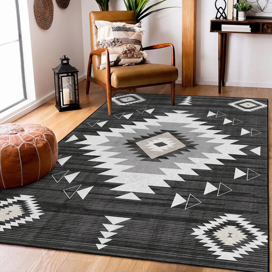 Mila Home Abstract Gebied Rechthoek Tapijt|Kleurrijk Vormen Soft Color Tapijt|Antislip Tapijt|Klassiek Tapijt Decor|Woonkamer Tapijt Modern Tapijt|Luxe Tapijt 402