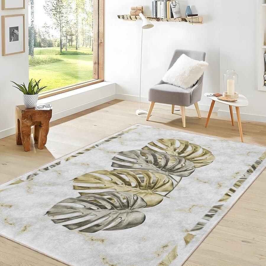 Mila Home Abstract Gebied Rechthoek Tapijt|Kleurrijk Vormen Soft Color Tapijt|Antislip Tapijt|Klassiek Tapijt Decor|Woonkamer Tapijt Modern Tapijt|Luxe Tapijt 1283