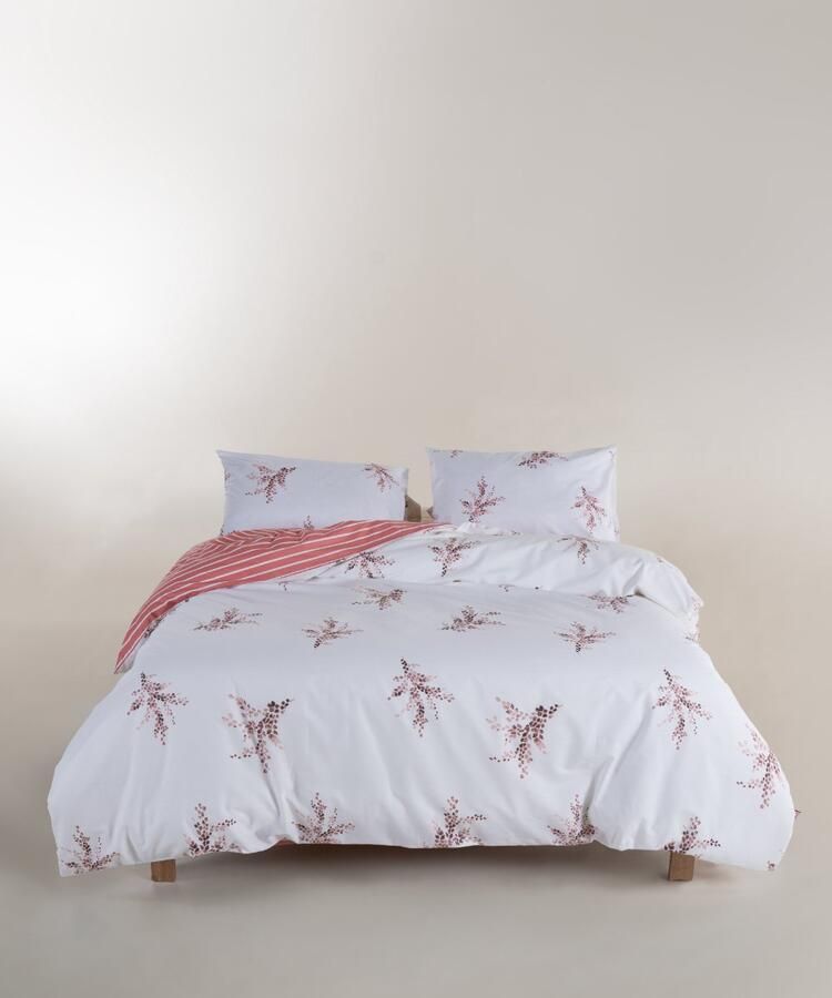 Mila Home Breeze Pink Floral Design Duvet Cover Set – Soft Multicolor 100% Cotton Ranforce Double Size Bed Linen Set Breeze roze bloemendessin dekbedovertrekset zachte veelkleurige 100% katoenen Ranforce tweepersoonsbedlinnenset