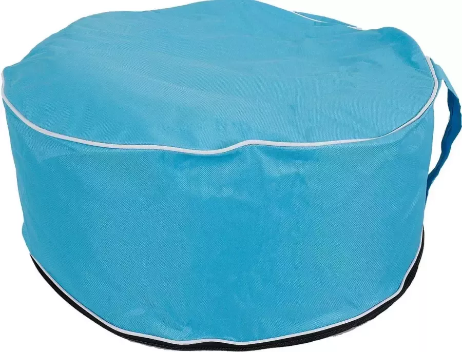 Mila Opblaasbare poef 56 x 25 centimeter Blauw