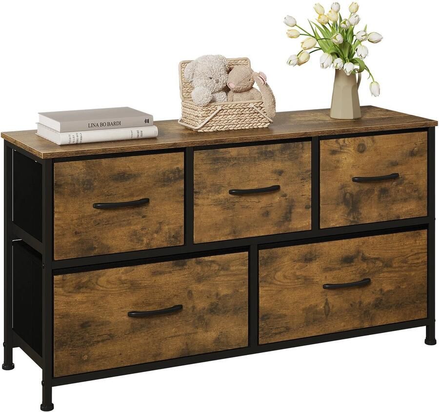 Mila Shop Dressoir TV meubel Dressoir kasten Opbergkast Buffetkast Wandkast Ladenkast TV kast Gangkast Hout 100x30x 54cm