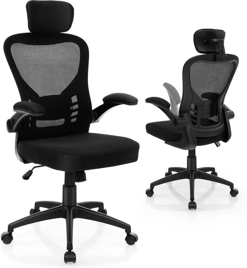 Mila Shop Ergonomische bureaustoel Gamestoel Stoel Computerstoel Kantoorstoel Werkkamerstoel