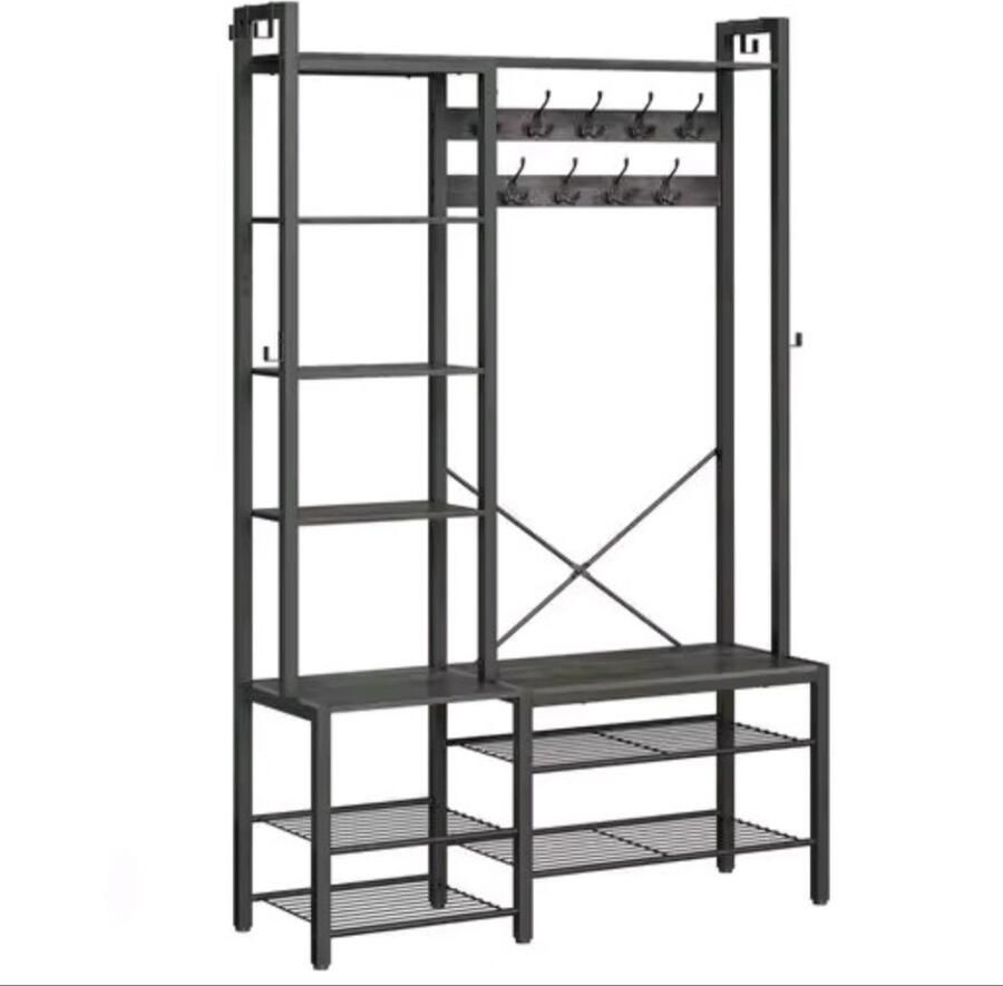 Mila Shop Kapstok Kledingkast Bank Kledingkast organizer Schoenen rek Met opbergruimte 40x120x190cm